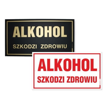 Korfed Tabliczka duża plastikowa Alkohol szkodzi mix x 1 szt. 5745f62a9c9de871edd43a3439847b34