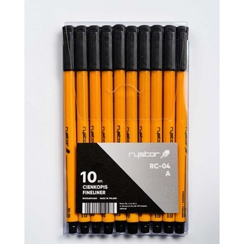 Cienkopis RC-04 czarny 10szt. etui Rystor Cienkopis RC-04 czarny 10szt. etui Rystor