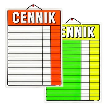 Korfed Cennik laminowany A3 mix x 1 szt. 91591b5e23d83134822aabcb918dd5a3