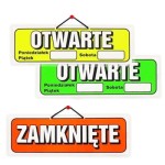 Korfed Wywieszka laminowana dwustronna Otwarte-Zamknięte mix x 1 szt.