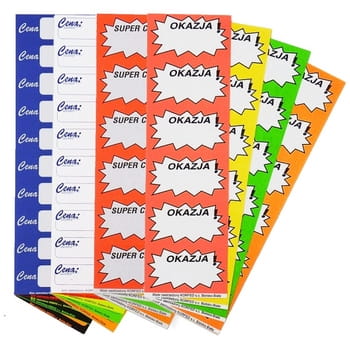 Korfed Cenówki samoprzylepne różne mix x 20 szt. 02a486e10d9c50c35f9f788fcabedc94