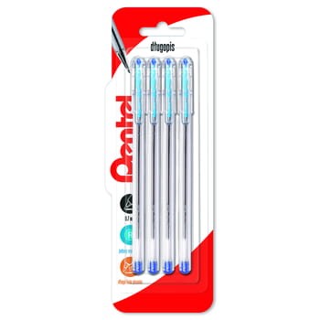 Pentel Długopis SuperB BK77- niebieski x 4 sztuki f8086a66e28f35f9276fe2a55f3cc679