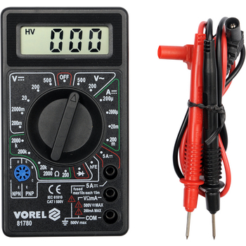 VOREL Cyfrowy miernik uniwersalny mini VOREL Cyfrowy miernik uniwersalny mini