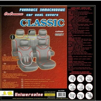 Pokrowiec uniwersalny Classic szary e19ce92b1f22dca9219f6bce858fe093