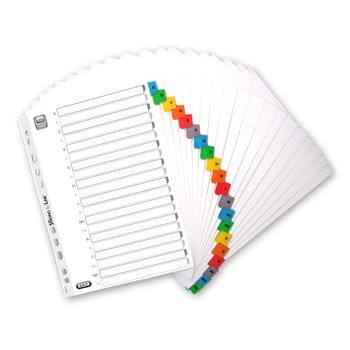 Przekładki kartonowe Mylar kolorowe alfabetyczne A-Z A4 Oxford 77037d55f5c9f10df149344f40d8d50f