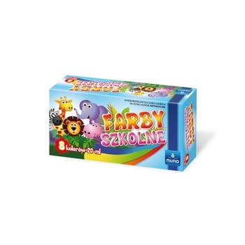Farby szkolne nuno 8 kolorów 20 ml 4d87951278da8e7eedd9ccaba7a6f845