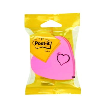 POST-IT® Kostka samoprzylepna, Serduszko, 70X70 mm, 225 KARTEK a27afe07c15a6afbfb79354cb6e6b78b