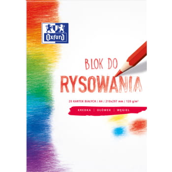 Blok do rysowania A4 20 kartek, biały, Oxford 854a5a608557e8b899c76794240cdfaf
