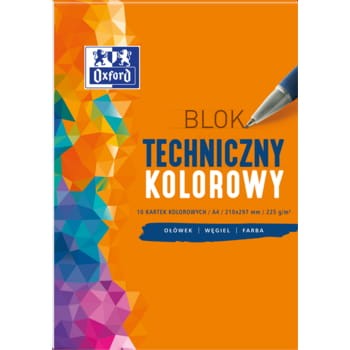 Blok techniczny A4 10 kartek, kolorowy, Oxford 6869963ca50f198c4133f5c9ea12a84c