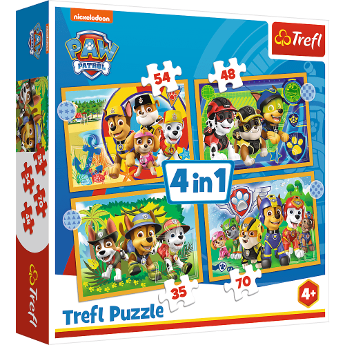 Puzzle 4w1 Psi Patrol Trefl mix Puzzle 4w1 Psi Patrol Trefl mix