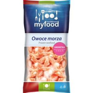 Mrożone krewetki gotowane obrane z ogonem 31-40 szt. MyFood 400 g