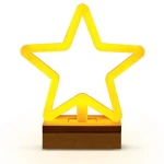 Neon Forever Light Wood Stand LED Gwiazda biała FLNW04