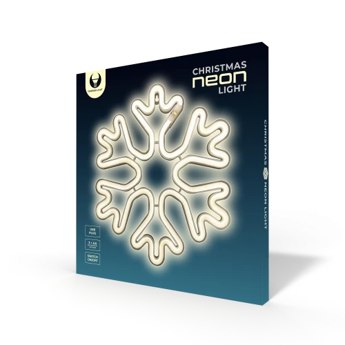 Neon LED Forever Light CHRISTMAS PŁATEK ŚNIEGU biały FLNE20