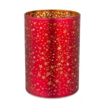 Latarnia Led 8,5x12 cm szklana w kolorze czerwonym dekoracja gwiazdki Altom Design