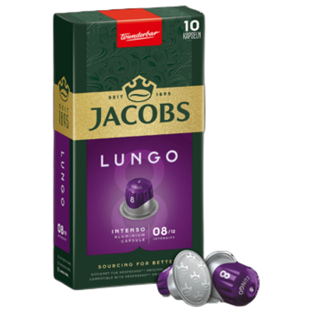 Jacobs Lungo Intenso 8 Kawa mielona 10 kapsułek 52 g Jacobs Lungo Intenso 8 Kawa mielona 10 kapsułek 52 g