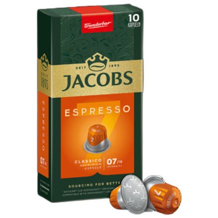 Jacobs Espresso Classico 7 Kawa mielona 10 kapsułek 52 g Jacobs Espresso Classico 7 Kawa mielona 10 kapsułek 52 g