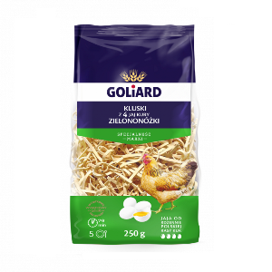 Makaron kluski z jaj kury zielononóżki Goliard 250 g goliard.png
