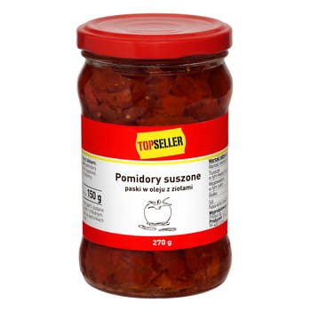 TOPSELLER Pomidory suszone paski w oleju z ziołami 270 g/150 g 38607842_0_1736662300426.jpg