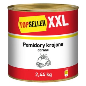 TOPSELLER XXL Pomidory krojone bez skórki 2,44 kg