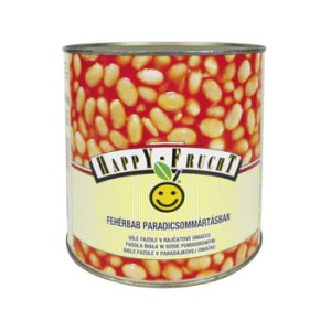 HAPPY FRUCHT Fasola biała w sosie pomidorowym 2,62 kg