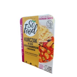 So Food Kurczak w sosie śródziemnomorskim z makaronem 330 g.