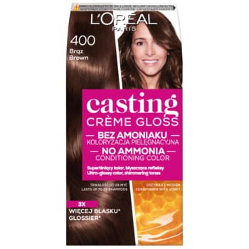 L'Oréal Paris Casting Crème Gloss Farba do włosów 400 Brąz 180 ml 93427540_0_350_350.jpg