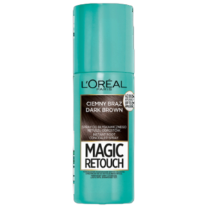 L'Oréal Paris Magic Retouch, spray do retuszu odrostów, Ciemny brąz, 75 ml, aż do 25 aplikacji