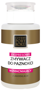 Zmywacz do paznokci Cztery Pory Roku Ekspresowy z jagodą acai Wzmacniający 200 ml