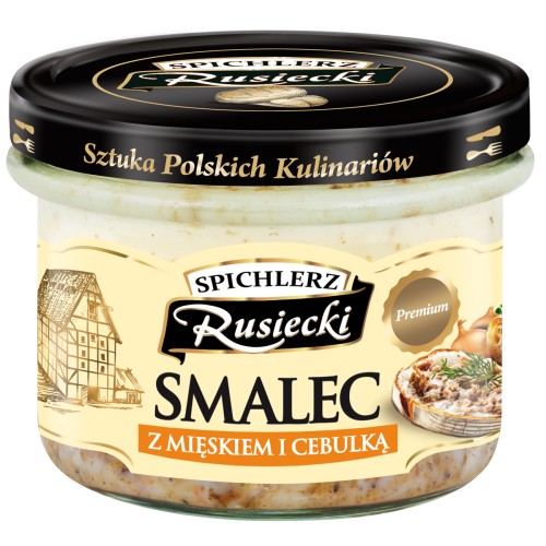 Spichlerz Rusiecki Smalec z mięskiem i cebulką 160 g Spichlerz Rusiecki Smalec z mięskiem i cebulką 160g