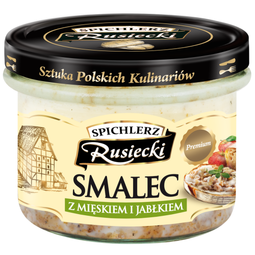 Spichlerz Rusiecki Smalec z mięskiem i jabłkiem 160 g Spichlerz Rusiecki Smalec z mięskiem i jabłkiem 160g