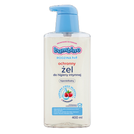 BAMBINO Rodzina Ochronny żel do higieny intymnej z żurawiną 400 ml BAMBINO Rodzina Ochronny żel do higieny intymnej z żurawiną 400 ml