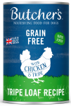 Butcher's Original Tripe, karma dla psa, z kurczakiem i żwaczem wołowym, pasztet, 400 g