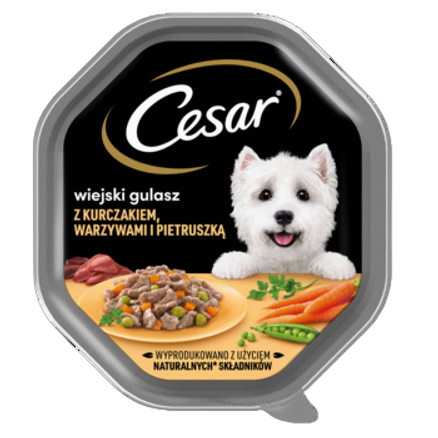 Cesar Tacka z kurczakiem, warzywami i pietruszką w sosie 150 g Cesar Tacka z kurczakiem, warzywami i pietruszką w sosie 150g