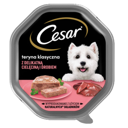 Cesar Tacka z delikatną cielęciną i drobiem 150 g Cesar Tacka z delikatną cielęciną i drobiem 150g