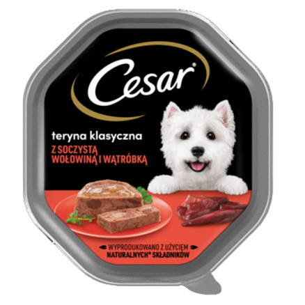 Cesar Tacka z soczystą wołowiną i wątróbką 150 g Cesar Tacka z soczystą wołowiną i wątróbką 150g