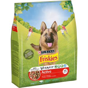 Karma dla psów friskies active z wołowiną 3 kg