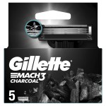 Gillette Mach3 Charcoal Wkłady do maszynki 5 szt.