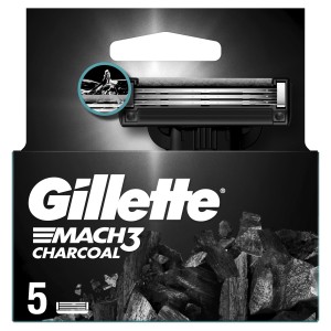 Gillette Mach3 Charcoal Wkłady do maszynki 5 szt.