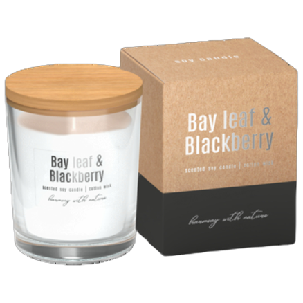 Sojowa świeca zapachowa sn73-325 liść laurowy - jeżyna Sojowa świeca zapachowa sn73-325 liść laurowy - jeżyna