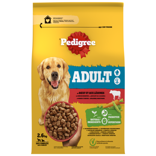 Pedigree Adult sucha karma z wołowiną i warzywami 2,6 kg