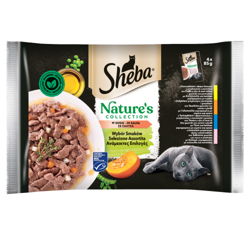 Sheba Nature's Collection Wybór smaków w sosie 340 g (4x85 g) Sheba Nature's Collection Wybór smaków w sosie 340 g (4x85 g)