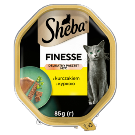 Sheba Finesse Delikatny pasztet z kurczakiem 85 g Sheba Finesse Delikatny pasztet z kurczakiem 85g