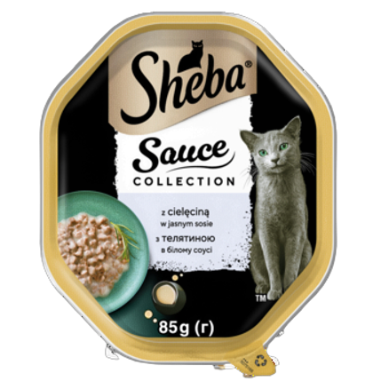 Sheba Sauce collection Karma z cielęciną w jasnym sosie 85 g Sheba Sauce collection Karma z cielęciną w jasnym sosie 85g