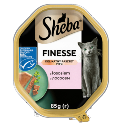 Sheba Finesse Delikatny pasztet z łososiem 85 g Sheba Finesse Delikatny pasztet z łososiem 85g