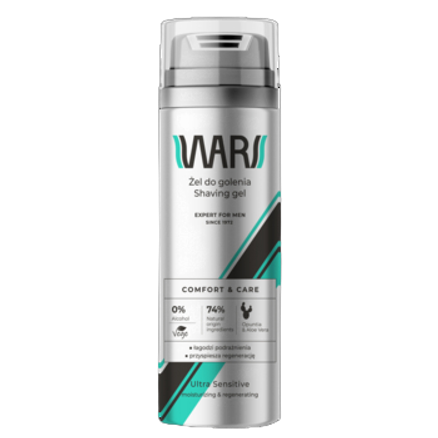 Wars expert for men żel do golenia ultra sensitive opuncja&aloes 200 ml WARS EXPERT FOR MEN Żel do golenia ULTRA SENSITIVE Opuncja&amp;Aloes 200ml