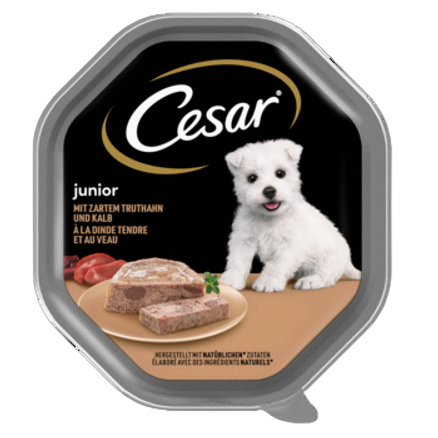 Cesar Tacka Junior z cielęciną i indykiem 200 g Cesar Tacka Junior z cielęciną i indykiem 150g