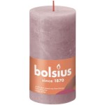 Bolsius Świeca pieńkowa rustic 130/68 Shine pudrowy róż