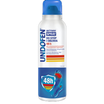 Undofen Aktywny spray do stóp i obuwia 48h 150 ml Undofen Aktywny spray do stóp i obuwia 48h 150 ml