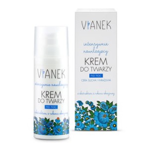 Vianek intensywnie nawilżający krem do twarzy na noc z ekstraktem z robinii akacjowej 50 ml