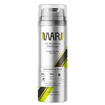 Wars expert for men żel do golenia green protect kompleks roślinny&witamina e 200 ml WARS EXPERT FOR MEN Żel do golenia GREEN PROTECT Kompleks roślinny&amp;Witamina E 200ml
